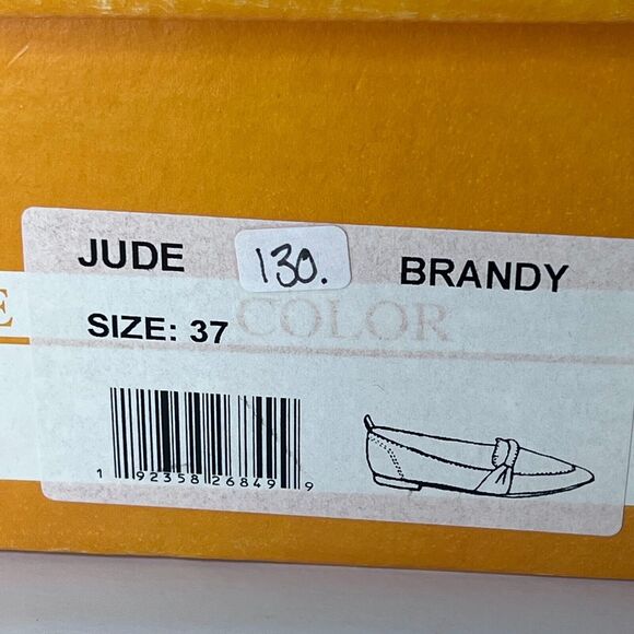 Miz Mooz New York Jude Pointed Toe Leather Flat Brandy Women's EU 37/6.5 NWB - Picture 10 of 10